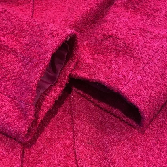 Jennifer & Grace Fuchsia Raspberry Pink Wool Blend Blazer 10 Lined - Picture 3 of 17